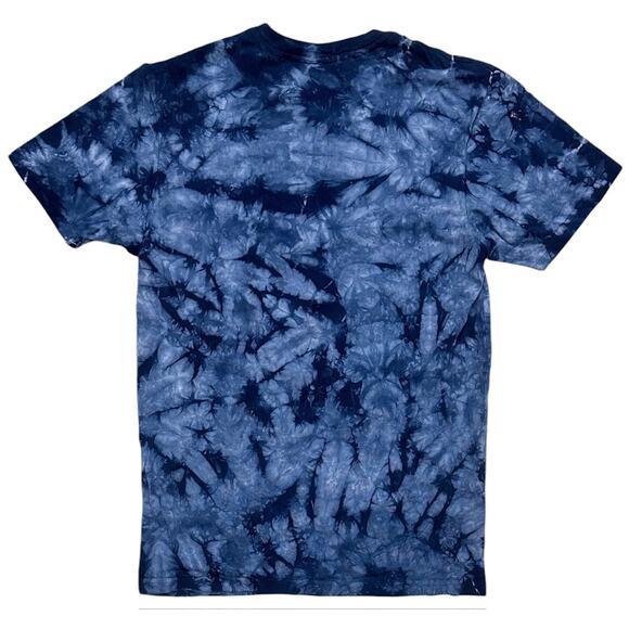 In The Lab Men's X One Punch Man Japanese Anime Blue Tie Dye Tee T-Shirt - Picture 2 of 2